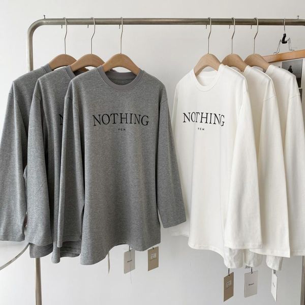 women's t-shirt casual letter printed loose long t shirt for women spring autumn sleeve o neck ladies chic basic tees top, White
women's t-shirt casual letter printed loose long t shirt for women spring autumn sleeve o neck ladies chic basic tees top, White