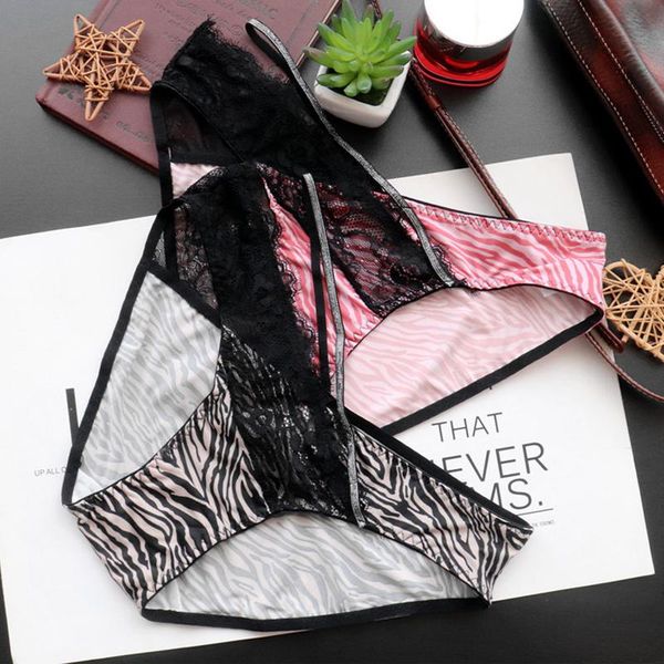 women's panties zebra pattern silk underpants black embroidery cross thin belt low waist seamless briefs intimates lingerie, Black;pink
women's panties zebra pattern silk underpants black embroidery cross thin belt low waist seamless briefs intimates lingerie, Black;pink