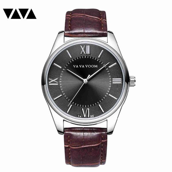 wristwatches va voom men's watches satch date hands genuine leather 30m waterproof clock man quartz men fashion watch 2021, Slivery;brown
wristwatches va voom men's watches satch date hands genuine leather 30m waterproof clock man quartz men fashion watch 2021, Slivery;brown