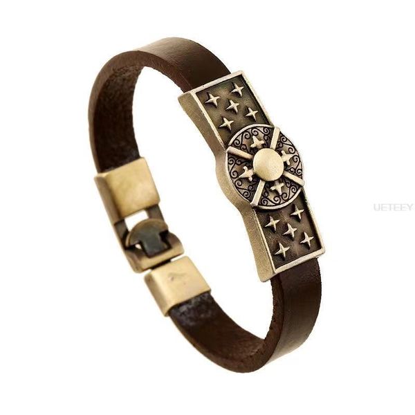 classic fashion alloy men and women charm leather bracelet accessory gift jewelry bracelets, Golden;silver
classic fashion alloy men and women charm leather bracelet accessory gift jewelry bracelets, Golden;silver