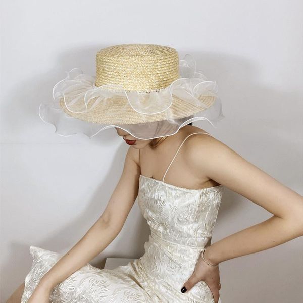 wide brim hats summer women's pearl chain mesh straw hat street pography holiday beach elegant, Blue;gray
wide brim hats summer women's pearl chain mesh straw hat street pography holiday beach elegant, Blue;gray