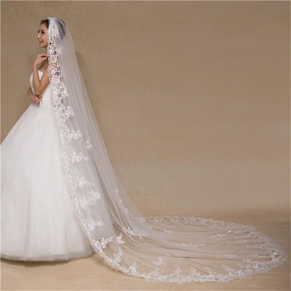 bridal veils one layer long bride's wedding veil 3m length with comb cathedral headdress soft tulle white ivory, Black
bridal veils one layer long bride's wedding veil 3m length with comb cathedral headdress soft tulle white ivory, Black