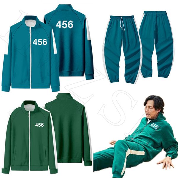squid game tv cosplay jacket number 456 218 001 seong gi hun blue green red hoodies plus size sportswear round masked men suit, Black
squid game tv cosplay jacket number 456 218 001 seong gi hun blue green red hoodies plus size sportswear round masked men suit, Black