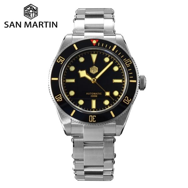 san martin men watch 40mm diver bb58 retro luxury water ghost pt5000 sw200 rivet bracelet sapphire 20bar waterproof luminous 210407, Slivery;brown
san martin men watch 40mm diver bb58 retro luxury water ghost pt5000 sw200 rivet bracelet sapphire 20bar waterproof luminous 210407, Slivery;brown
