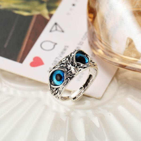 goth punk blue eyes owl ring for men women vintage silver color animal open finger charm ring fashion party wedding jewelry gift, Golden;silver
goth punk blue eyes owl ring for men women vintage silver color animal open finger charm ring fashion party wedding jewelry gift, Golden;silver