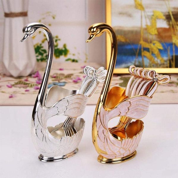 stainless steel fruit cake coffee tea spoon swan holder cutlery set 1*dining table+ 6*spoons/fork spoons
stainless steel fruit cake coffee tea spoon swan holder cutlery set 1*dining table+ 6*spoons/fork spoons