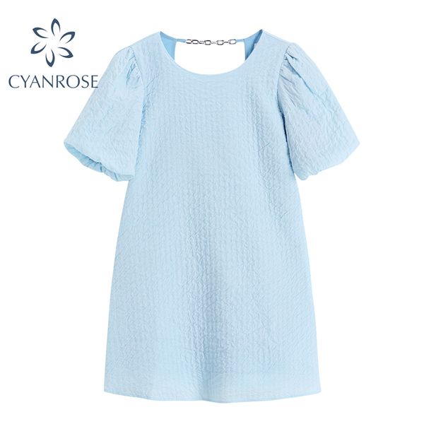 women blue streetwear blackless chain dress vintage puff short sleeve o neck mini dresses summer new designer party frcoks 210417, Black;gray
women blue streetwear blackless chain dress vintage puff short sleeve o neck mini dresses summer new designer party frcoks 210417, Black;gray