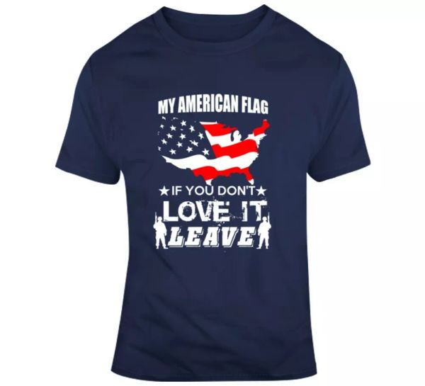 My American Flag Love It Or Leave Patriotic Tee Usa Pride Military Veteran Shirt, White;black
My American Flag Love It Or Leave Patriotic Tee Usa Pride Military Veteran Shirt, White;black