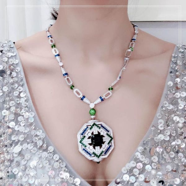 pendant necklaces high-end fashion grand lady banquet necklace women blue and green party light decoration online celebrit christmas fairy g, Silver
pendant necklaces high-end fashion grand lady banquet necklace women blue and green party light decoration online celebrit christmas fairy g, Silver