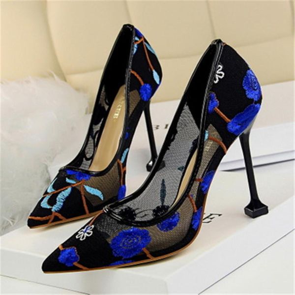 heels women 10cm thin high heel shallow mouth pointed toe flowers mesh lace hollow nightclub shoes 17175-1 dress, Black
heels women 10cm thin high heel shallow mouth pointed toe flowers mesh lace hollow nightclub shoes 17175-1 dress, Black