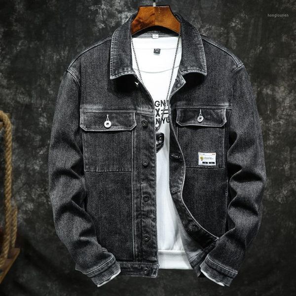 men's jeans jacket youth spring and autumn winter handsome fashion lapel wear trend jackets, Black;brown
men's jeans jacket youth spring and autumn winter handsome fashion lapel wear trend jackets, Black;brown