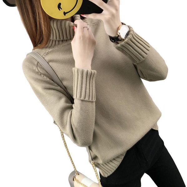 women's sweaters turtleneck women pullover korean solid knit sweater stretch slim long-sleeve bottoming, White;black
women's sweaters turtleneck women pullover korean solid knit sweater stretch slim long-sleeve bottoming, White;black