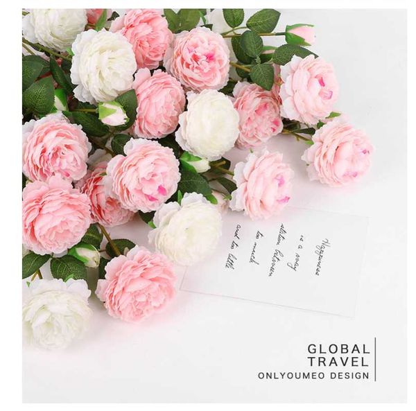 decorative flowers & wreaths 3 heads silk peony artificial branch with leaves imitation european fake flores for home el wedding deco
decorative flowers & wreaths 3 heads silk peony artificial branch with leaves imitation european fake flores for home el wedding deco