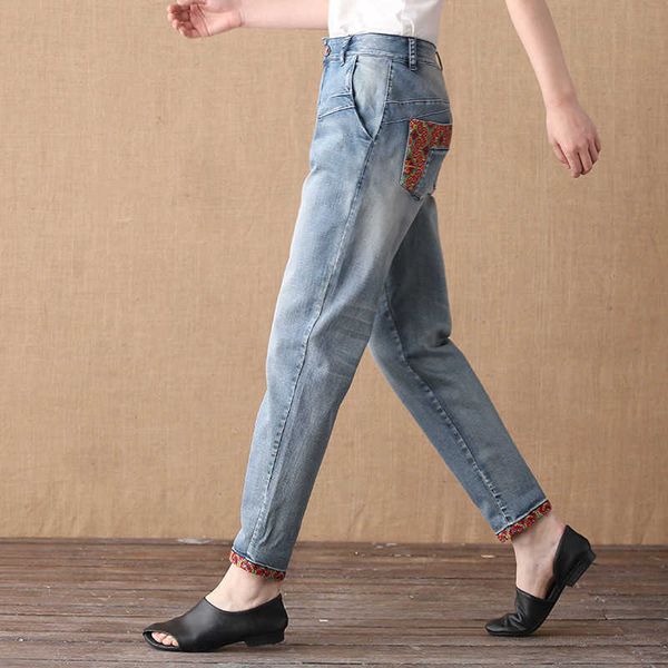 harlan 2021 spring jeans women's loose embroidery light be leisure show thin trend k3710, Blue
harlan 2021 spring jeans women's loose embroidery light be leisure show thin trend k3710, Blue