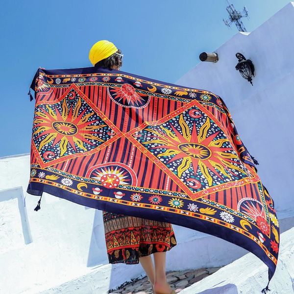 scarves cotton and linen women's summer balinese yarn printed beach towel sunscreen shawl tourism ethnic style scarf lengthen, Blue;gray
scarves cotton and linen women's summer balinese yarn printed beach towel sunscreen shawl tourism ethnic style scarf lengthen, Blue;gray