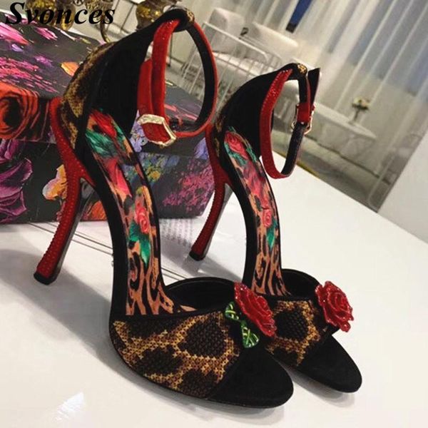 sandals women rose & leopard high heel sandal handmade stitch banquet dress shoes crystal embellished flower, Black
sandals women rose & leopard high heel sandal handmade stitch banquet dress shoes crystal embellished flower, Black