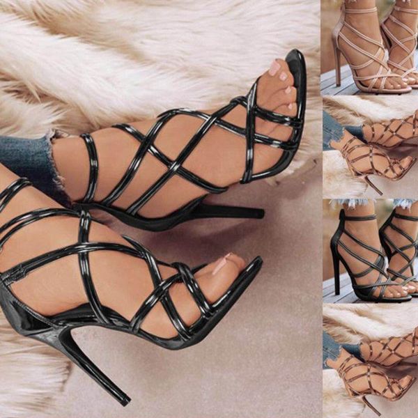 dress shoes 2021 women high heels 11cm rome cross strap stiletto ladies gladiator sandals summer casual party pumps, Black
dress shoes 2021 women high heels 11cm rome cross strap stiletto ladies gladiator sandals summer casual party pumps, Black