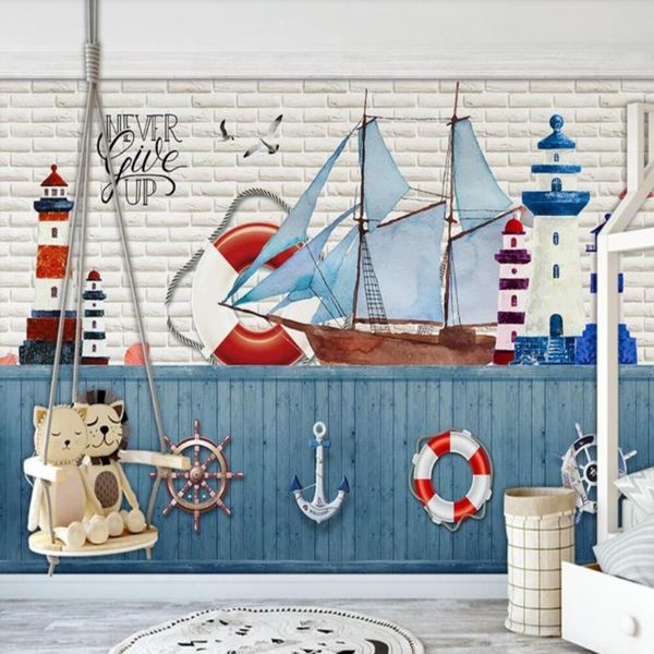 wallpapers drop custom 3d wallpaper mural mediterranean sailing lighthouse rudder children's room wall decoration
wallpapers drop custom 3d wallpaper mural mediterranean sailing lighthouse rudder children's room wall decoration