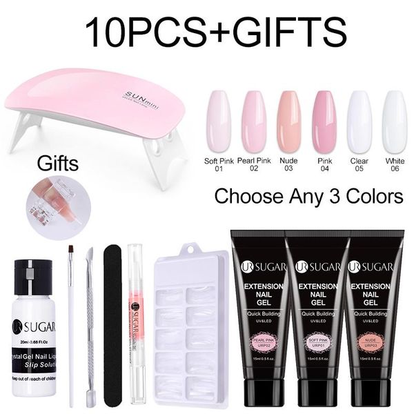 nail gel extension uv set with tips form qiuck dry builder for finger soak off, Red;pink
nail gel extension uv set with tips form qiuck dry builder for finger soak off, Red;pink