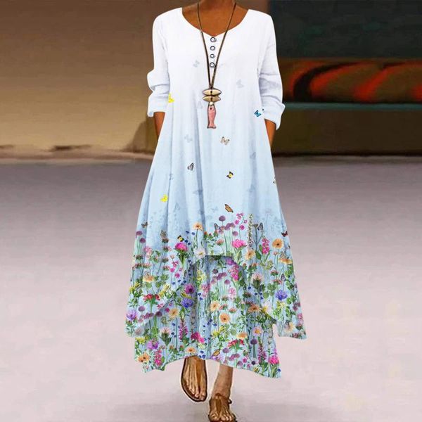 casual dresses flower women print loose long maxi dress oversize bohemian summer beach sundress robe femme irregular hem party, Black;gray
casual dresses flower women print loose long maxi dress oversize bohemian summer beach sundress robe femme irregular hem party, Black;gray