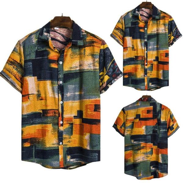 men's t-shirts mens short sleeve printed t shirts summer beach button up loose casual, White;black
men's t-shirts mens short sleeve printed t shirts summer beach button up loose casual, White;black