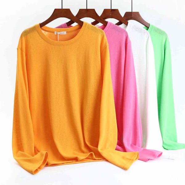 women's t shirt 2021 spring round neck long sleeve solid color soft and comfortable fit casual breathable top, White
women's t shirt 2021 spring round neck long sleeve solid color soft and comfortable fit casual breathable top, White