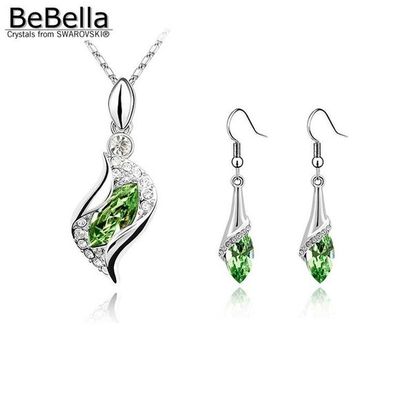earrings & necklace wedding jewelry sets crystal set made with elements, Silver
earrings & necklace wedding jewelry sets crystal set made with elements, Silver