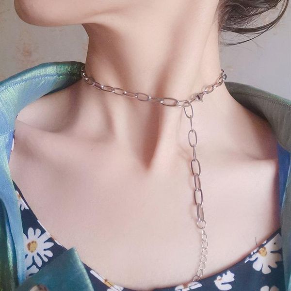 Creative Harajuku Chain Choker Cool Pendant Stainless Steel Necklace Party Jewelry For Women Friendship Girl Trendy Gift Necklaces, Silver
Creative Harajuku Chain Choker Cool Pendant Stainless Steel Necklace Party Jewelry For Women Friendship Girl Trendy Gift Necklaces, Silver