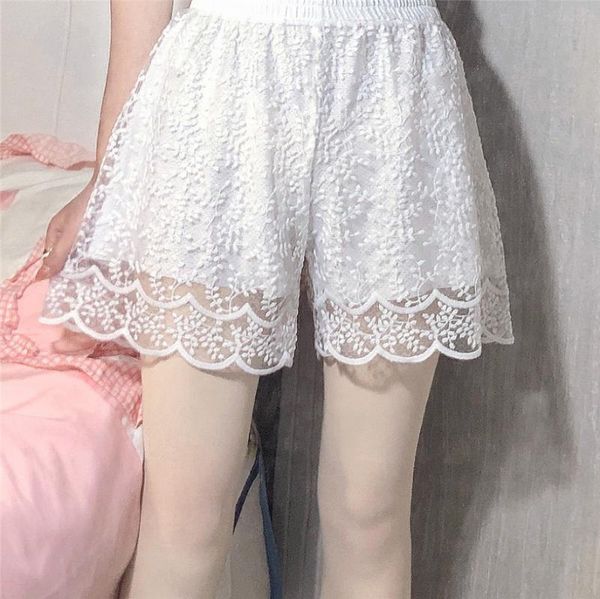 women's shorts korean chic high waist womens fashion 2 layers wide leg summer casual loose floral lace crochet embroidery, White;black
women's shorts korean chic high waist womens fashion 2 layers wide leg summer casual loose floral lace crochet embroidery, White;black