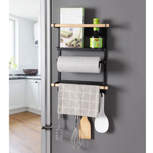hooks & rails metal organizer rack fridge external side hanging storage shelf refrigerator paper towel kitchen gadgets holder
hooks & rails metal organizer rack fridge external side hanging storage shelf refrigerator paper towel kitchen gadgets holder
