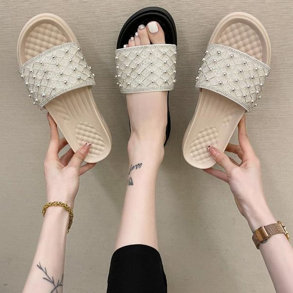 slippers shoes women ladies' platform loafers luxury slides med pantofle soft flat rubber designer 2021 pu fabric fashion, Black
slippers shoes women ladies' platform loafers luxury slides med pantofle soft flat rubber designer 2021 pu fabric fashion, Black