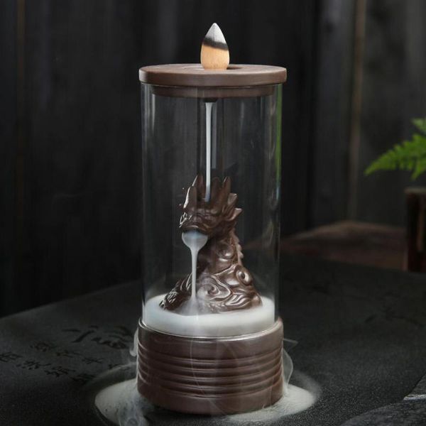 sachet bags backflow incense burner with acrylic protective cover ceramic dragon holder for home decor censer + 20pcs cones
sachet bags backflow incense burner with acrylic protective cover ceramic dragon holder for home decor censer + 20pcs cones