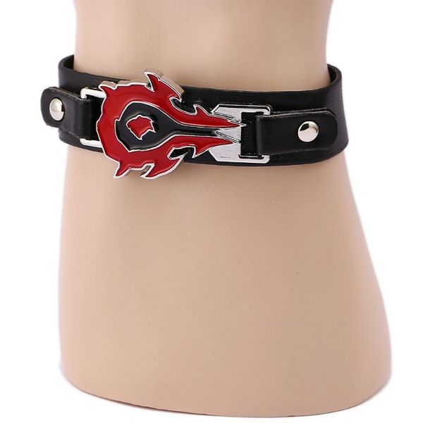 charm bracelets 2 styles movie war craft bracelet men punk style tribal symbol black wristband leather wholesale, Golden;silver
charm bracelets 2 styles movie war craft bracelet men punk style tribal symbol black wristband leather wholesale, Golden;silver