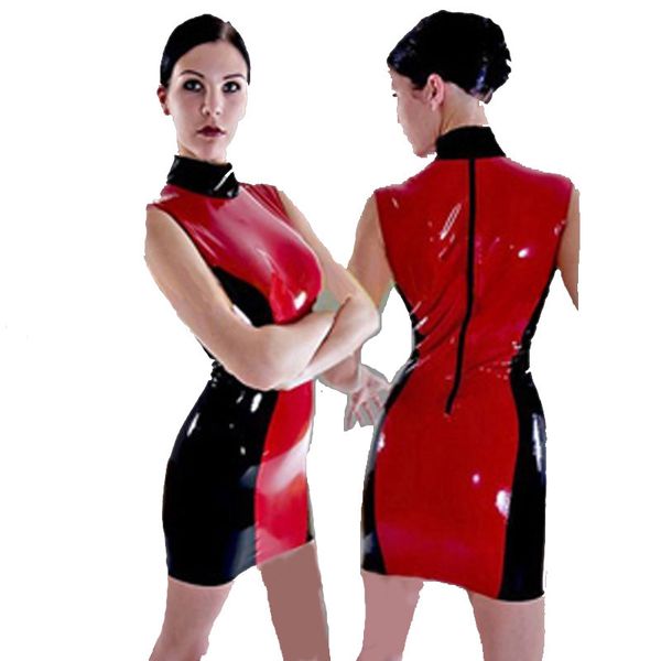 casual dresses casual dresses eye-catching pvc sleeveless patchwork color bodycon clubwear women wet look zipper back vestido high neck mini, Black;gray
casual dresses casual dresses eye-catching pvc sleeveless patchwork color bodycon clubwear women wet look zipper back vestido high neck mini, Black;gray