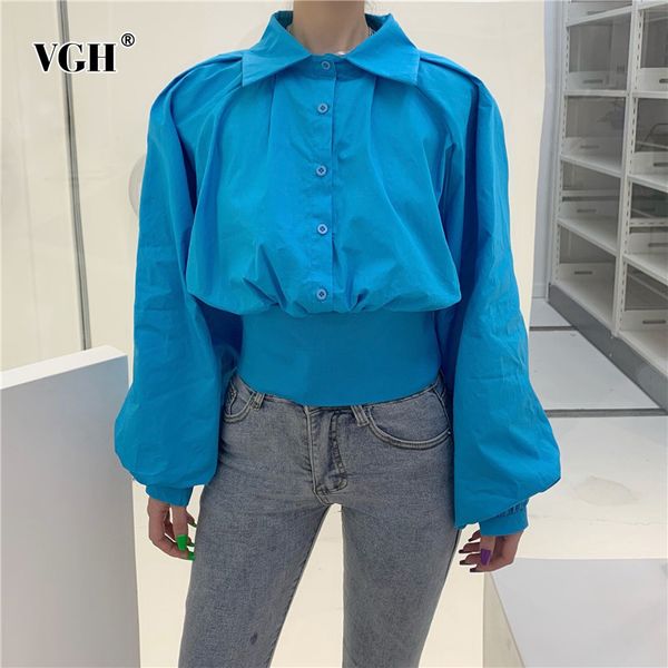 vgh korean minimalist shirt for women lapel lantern long sleeve solid casual blouse female fashion new clothing tide fall 210421, White
vgh korean minimalist shirt for women lapel lantern long sleeve solid casual blouse female fashion new clothing tide fall 210421, White