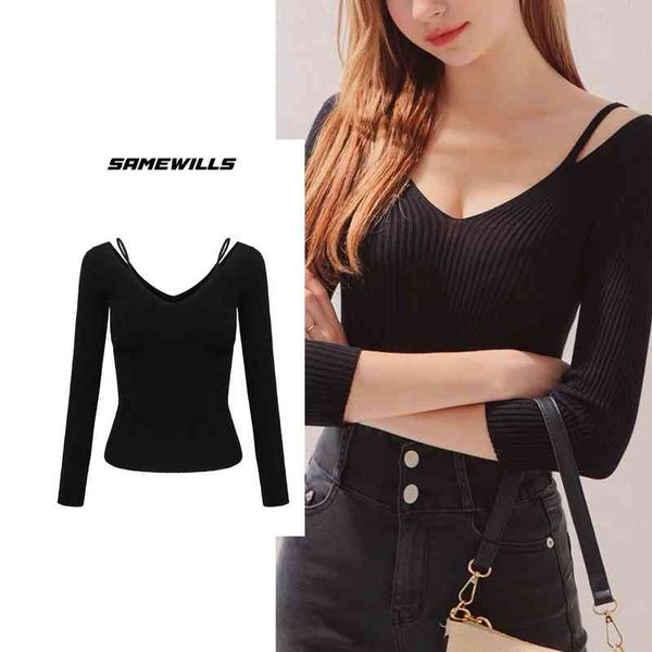 women's sweaters slim fit backless design pullover sweater women's off shoulder inner sweater black 2022 wlep, White;black
women's sweaters slim fit backless design pullover sweater women's off shoulder inner sweater black 2022 wlep, White;black