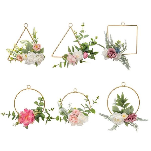 decorative flowers & wreaths nordic geometric artificial rose flower wreath handmade garland for front door wall wedding party farmhouse
decorative flowers & wreaths nordic geometric artificial rose flower wreath handmade garland for front door wall wedding party farmhouse