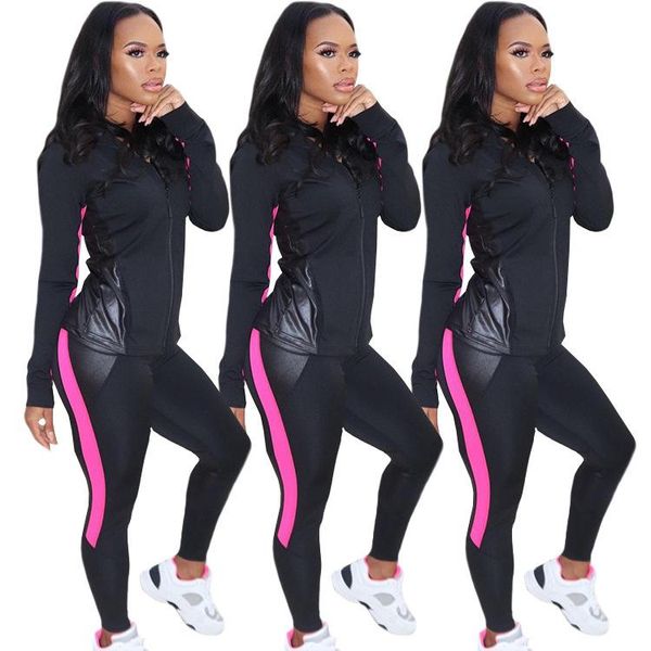 women's tracksuits 6086-two-piece suit, Gray