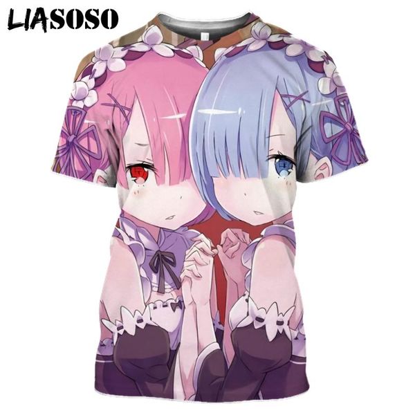 men's t-shirts liasoso 3d print re:zero ram rem harajuku anime short sleeve funny design casual summer, White;black
men's t-shirts liasoso 3d print re:zero ram rem harajuku anime short sleeve funny design casual summer, White;black