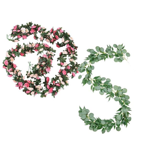 decorative flowers & wreaths 2pcs artificial rose flower floral fake vine & 1 pcs 6.56ft silver dollar eucalyptus and willow leaves
decorative flowers & wreaths 2pcs artificial rose flower floral fake vine & 1 pcs 6.56ft silver dollar eucalyptus and willow leaves