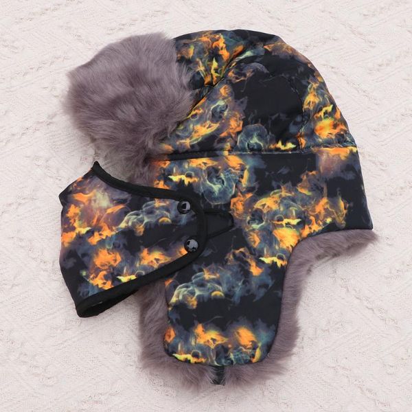 camouflage hat winter ski with ear flaps and windproof mask warm outdoor thicken hats for men women (yellow flame), Black;white
camouflage hat winter ski with ear flaps and windproof mask warm outdoor thicken hats for men women (yellow flame), Black;white