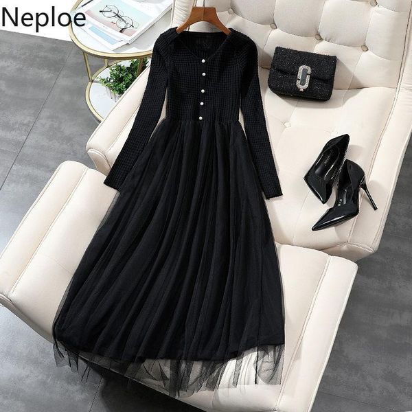 casual dresses neploe plus size woman dress knitted patchwork gauze black vestidos v-neck long sleeve robe high waist slim maxi women, Black;gray
casual dresses neploe plus size woman dress knitted patchwork gauze black vestidos v-neck long sleeve robe high waist slim maxi women, Black;gray
