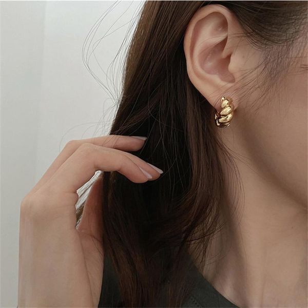 hoop & huggie 2021 korea trendy retro twist metal earrings for woman wedding party simple personality gift accessories aesthetic jewelry, Golden;silver
hoop & huggie 2021 korea trendy retro twist metal earrings for woman wedding party simple personality gift accessories aesthetic jewelry, Golden;silver