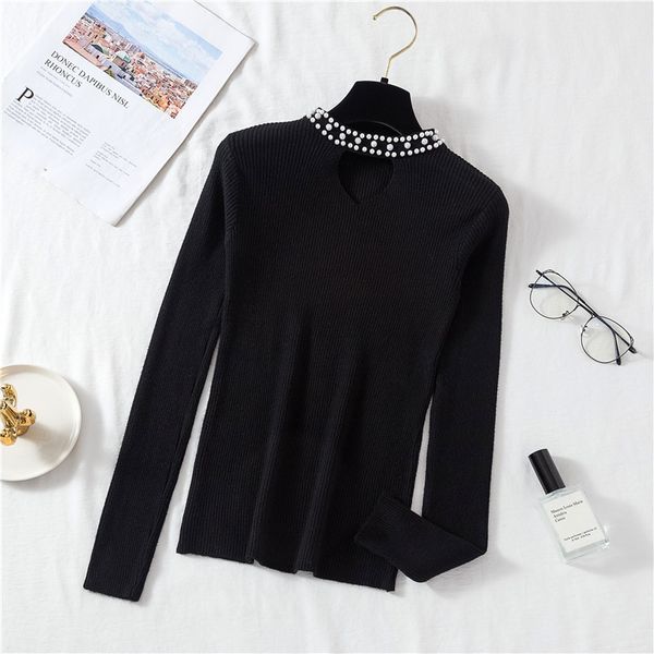 hsa sweter slim casual pearl and pullovers v neck hollow out invierno mujer khaki white solid sweater jumper 210417, White;black
hsa sweter slim casual pearl and pullovers v neck hollow out invierno mujer khaki white solid sweater jumper 210417, White;black