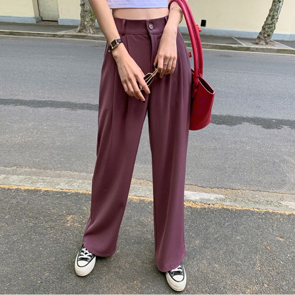 plus size high waist suit pants women casual loose straight wide leg ol female trousers pantalon mujer 210421, Black;white
plus size high waist suit pants women casual loose straight wide leg ol female trousers pantalon mujer 210421, Black;white