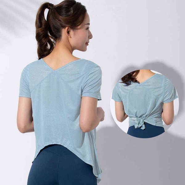 women's 2022 summer sports loose fitting short sleeve 2 wear back yoga fitns suit women's breathable t-shirt can be knotted blouse, White
women's 2022 summer sports loose fitting short sleeve 2 wear back yoga fitns suit women's breathable t-shirt can be knotted blouse, White