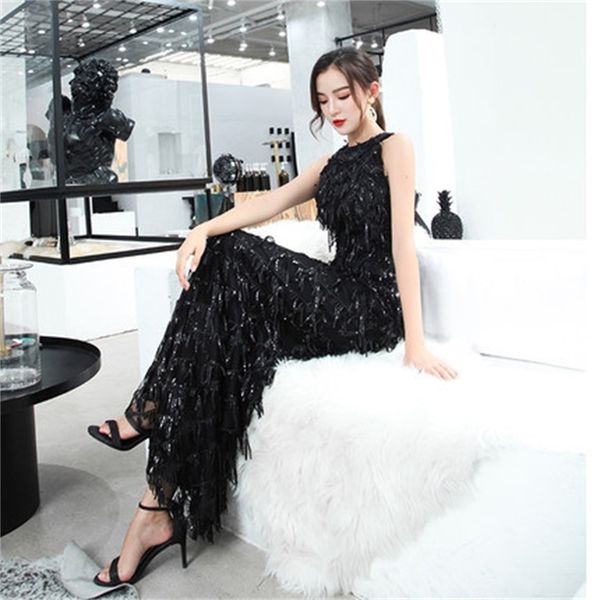 annual meeting women's banquet elegant slim fishtail temperament host celebrity evening drs, White
annual meeting women's banquet elegant slim fishtail temperament host celebrity evening drs, White