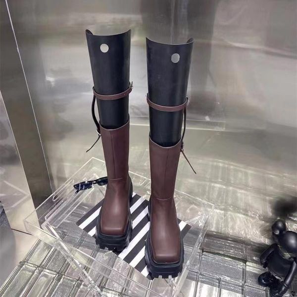 boots knee high for women genuine leather mixed colors buckle decor shoes designer ladies chic shoe, Black
boots knee high for women genuine leather mixed colors buckle decor shoes designer ladies chic shoe, Black