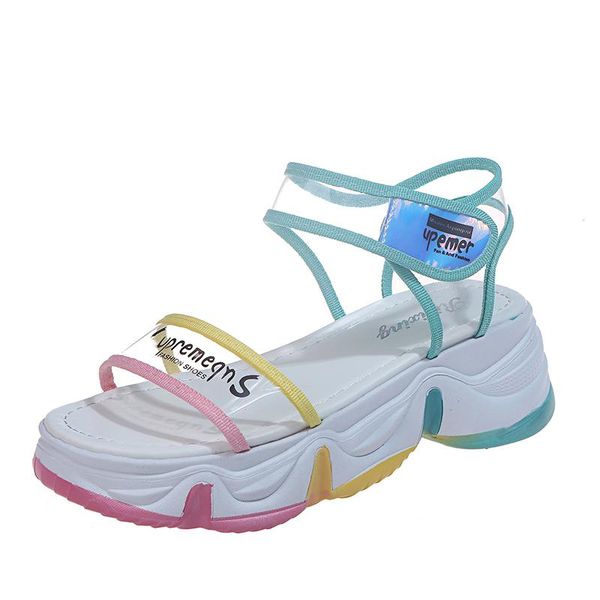 transparent rainbow high heeled sandals female summer 2021 women thick bottom shoes wedge with open toe platform increased, Black
transparent rainbow high heeled sandals female summer 2021 women thick bottom shoes wedge with open toe platform increased, Black