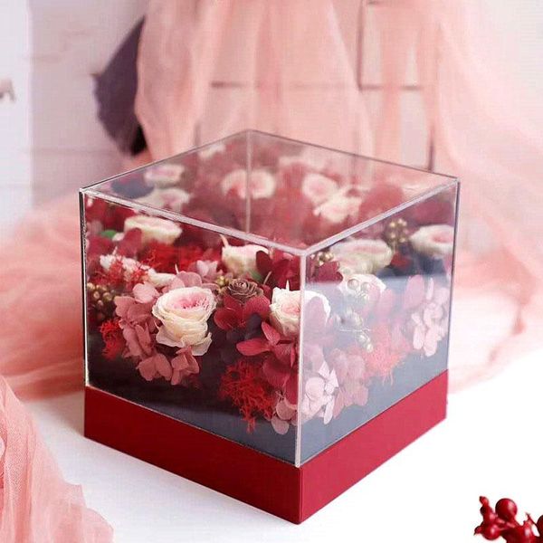 transparent acrylic flower boxes wedding birthday gift packaging home office craft dustproof exhibition storage box wrap
transparent acrylic flower boxes wedding birthday gift packaging home office craft dustproof exhibition storage box wrap